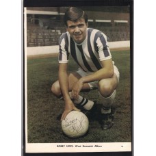Autographed picture of West Bromwich Albion (WBA) footballer Bobby Hope